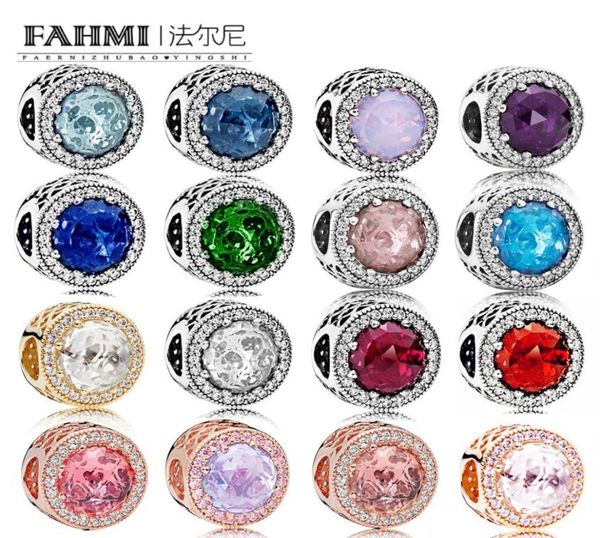 

fahmi 100 925 sterling silver radiant hearts charm beaded multicolor selection original jewelry manufacturer whole1442776, Black
