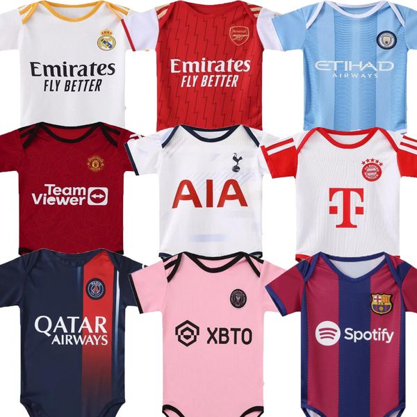 

argentina psgs baby soccer jerseys 23 24 manchesters barcelonas home arsen football kids kit 9-12 cfc real madrids milan months shirt baby f, Gray