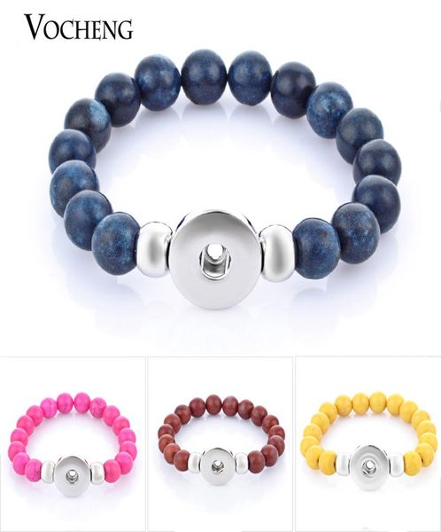 

noosa bead elastic bracelet ginger snap jewelry 9 colors 18mm snap button nn3012534931, Black