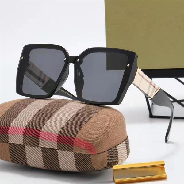 

2023 luxury designer sunglasses mens sunglass oversized glass millionaire sun glasses for men classice plaid eyeglasses goggle out280z, White;black