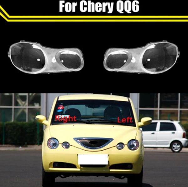 

car replacement headlight lens glass auto shell headlamp transparent lampshade head light lamp cover lampcover for chery qq6