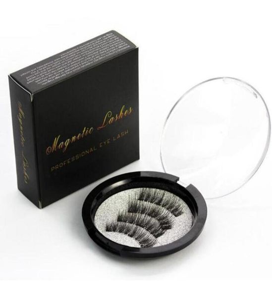 

magnetic eyelashes 3d handmade mink reusable magnet false eyelashes triple natural soft hair magnet eye lashes 4pcs2pair6583043