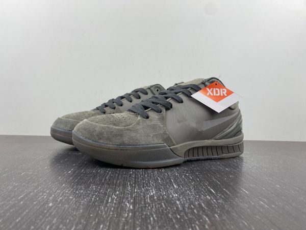 

2023 new basketball shoes mamba 4 cool grey suede designer shoes sports sneakers with box size eu40-46