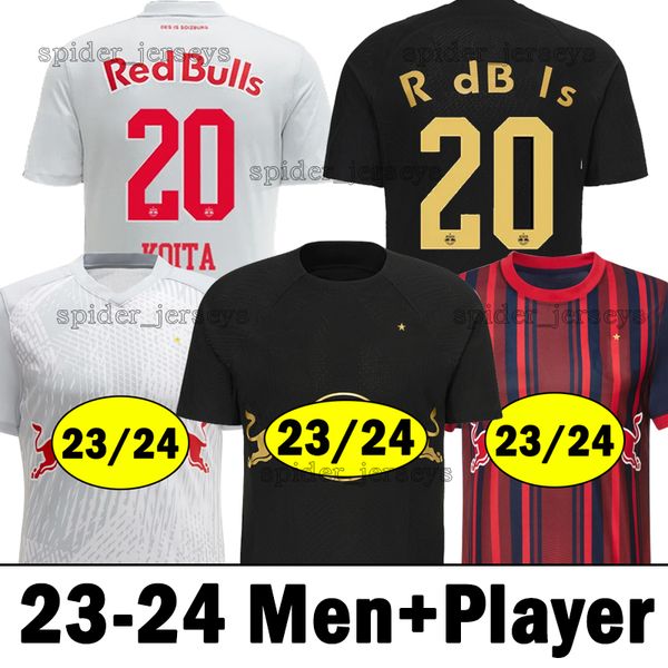 

xxxl 4xl 2023 2024 salzburg soccer jerseys fernando kjaergaard pavlovic okafor capaldo adamu 23 24 home away fourth football shirts size s-4, Black;yellow