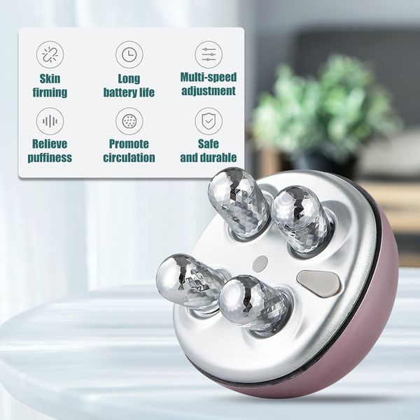 

face massager 3d roller massage face lifting device skin firming ems micro current tighten remove edema fades fine lines 230823