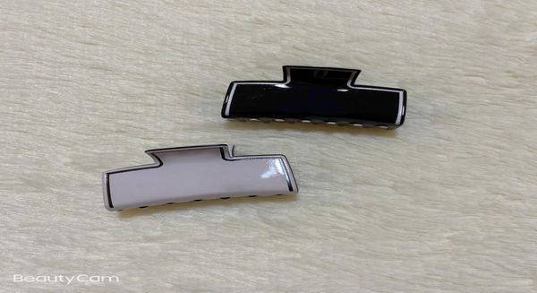 

8x4cm fashion black and white acrylic cube claw clips c style hairpin side clip for ladies collection head accessories items vip g1575918, Golden;silver
