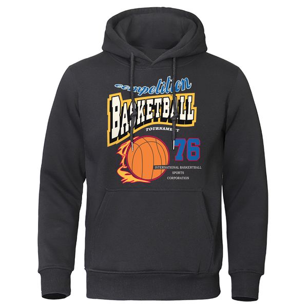 

men's hoodies sweatshirts competition basketball 76 men's sweatshirt hip hop pullover casual fashion men warm streetwear spring au, Black