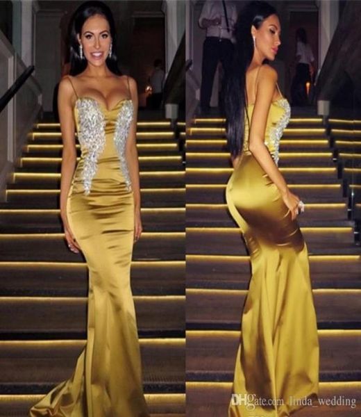 

2019 mermaid backless prom dress spaghetti straps appliqued formal holidays wear graduation evening party gown custom made pl8627673, Black