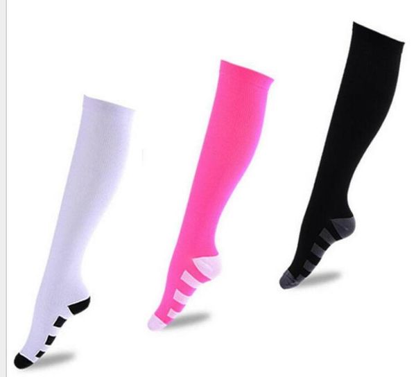 

men women football socks compression stocking leg warmers slimming socks calf support relief sport running bicycle socks8052791, Black