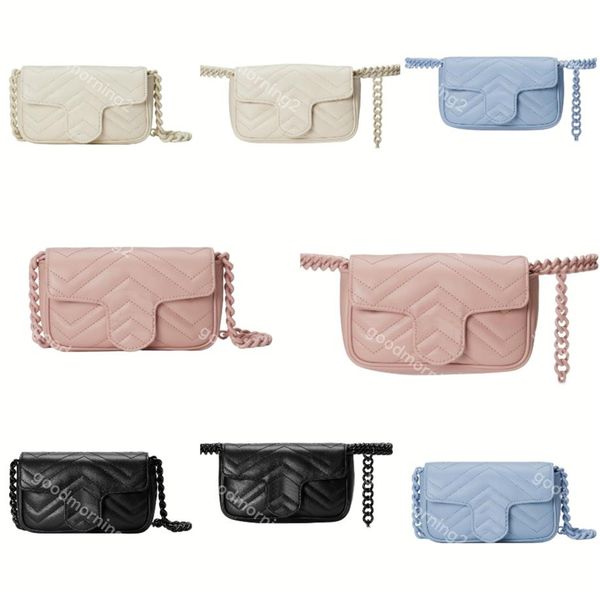 

fashion waist bag cross body fanny pack ladies mini wallet bumbag makaron leather clutch purse letter chain pendant removable styl186j