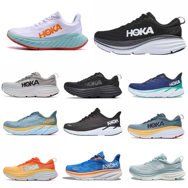 

trainers bondi 8 tennis sports casual shoes hokas one one triple black white carbon x2 clifton 8 9 hokas lightweight shock absorption amber