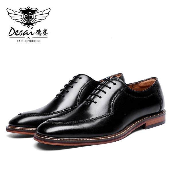 

dress shoes desai men dress shoes oxfords genuine leather italian formal shoes for man party classic black high korean 230824