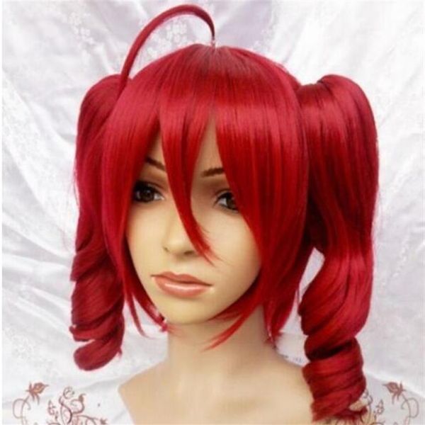 

shippin vocaloid teto kasane red cosplay wig 2 clips ponytail245t, Black