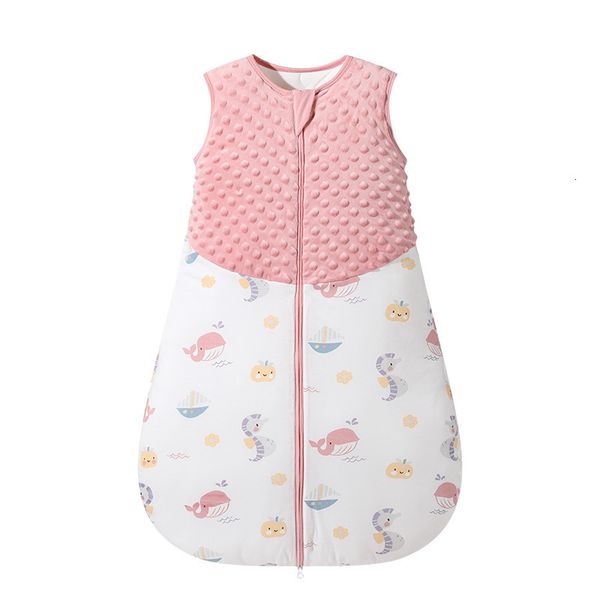 

sleeping bags autumn winter baby bag cotton antikick quilt born infants minky dot wearable blanket sleep nest 230824