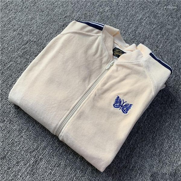 

men's tracksuits khaki tracksuit embroidery butterfly side webbing set, Gray