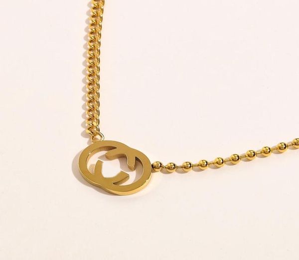

2022 new 18k gold plated stainless steel necklaces choker chain letter pendant statement fashion womens necklace wedding jewelry a2548314, Silver
