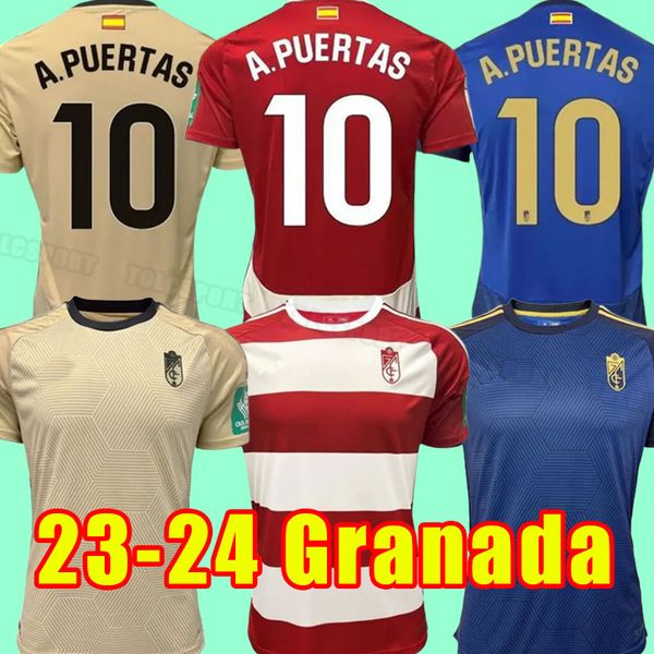 

camiseta granada cf soccer jerseys 23 24 a.puertas .suarez d.machis granada football shirts men kids kit m.arezo domingos duarte arias soro, Black;yellow