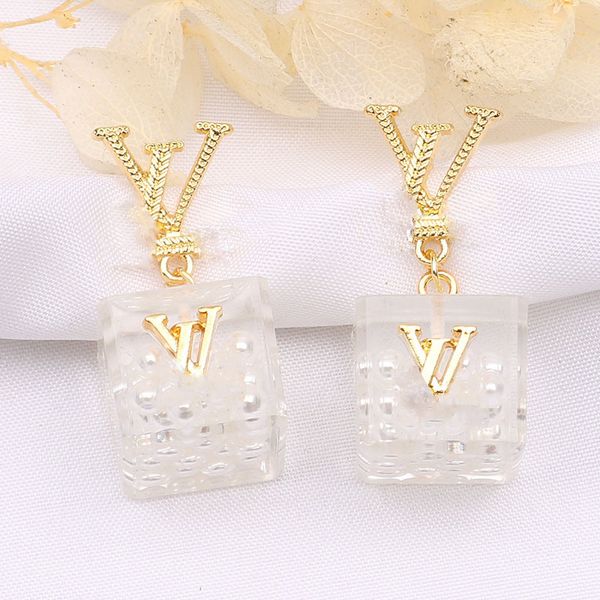 

plated 925 silver luxury brand designers letters stud geometric famous women round crystal rhinestone earring wedding perty jewerlry circula, Golden;silver