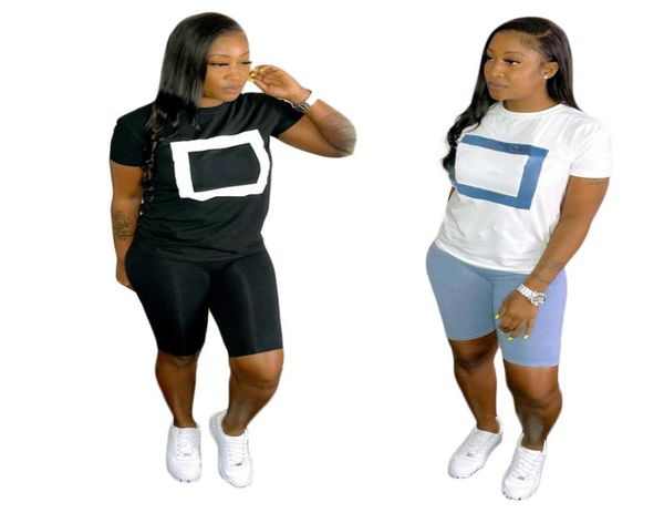 

womens tracksuits letter printed 2022 two piece shorts set female outfits jogging biker suits tie dye ladies casual plus size clot1631889, Gray