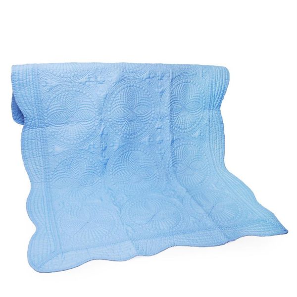 

quilted throw blanket whole blanks scalloped edge cotton filled spread baby blankets shower cover gift for kids domil106538270d