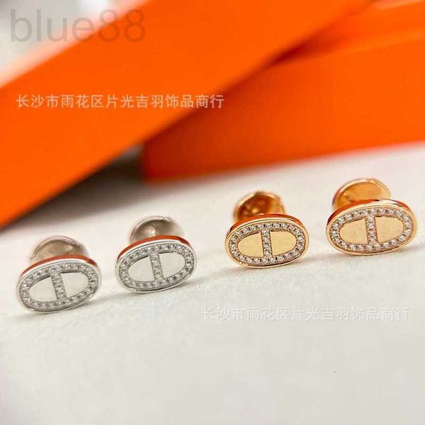 

stud designer h 925 sterling silver plated with diamonds, elegant commuting style, simple earrings, and earrings for women 5bgx, Golden;silver