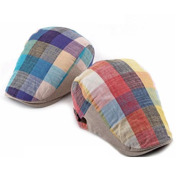 

beanies mens sboy driving flat cabbie beret hats check causal caps retro276e