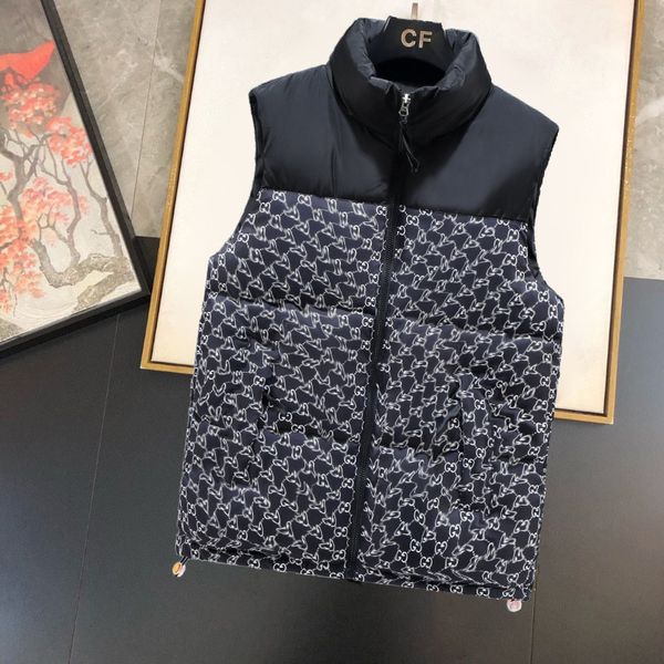 

fashion men vest down cotton waistcoat designs mens and women's no sleeveless jacket puffer autumn winter casual coats couples vests ke, Black;white