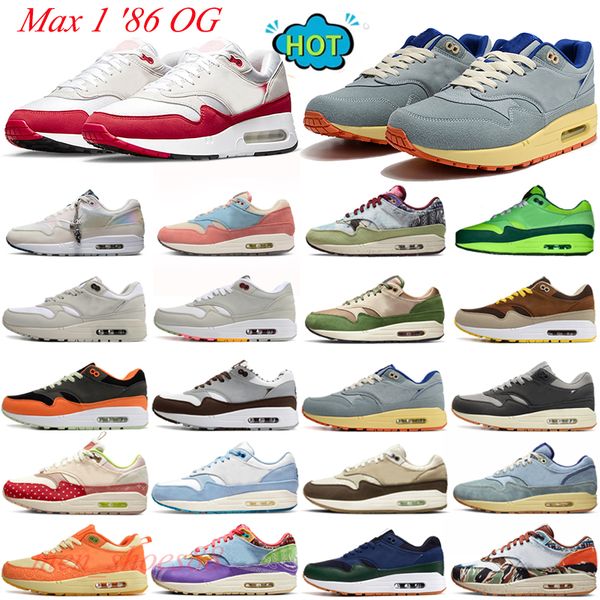 

patta 1 87s men women running shoes maxs 87s trainers friend patta big bubble sport red quality outdoor sneakers size 36-45