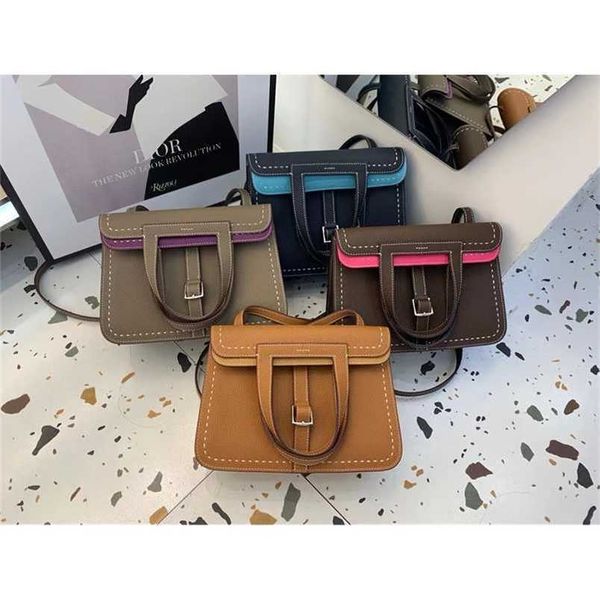 

halzans h ermes genuine leather 7a handmade bags designer handbag 2023 oat togo cowhide new versatile commuting high capacity handheld one s