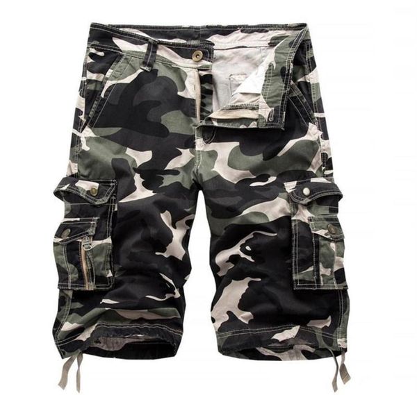 

mens cargo shorts 2021 brand new army camouflage shorts beach men cotton loose work casual short pants plus size302i7497280, White;black