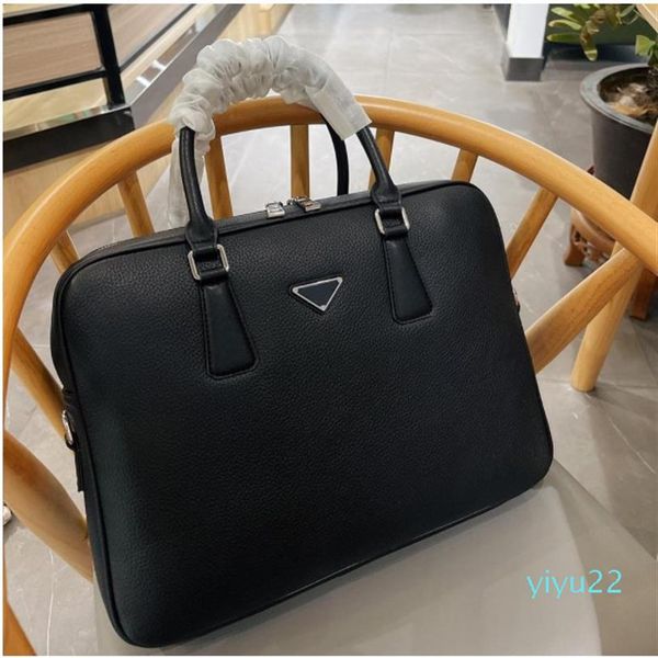 

designer briefcase luxury mens bag men leather brand handbags business tote3173