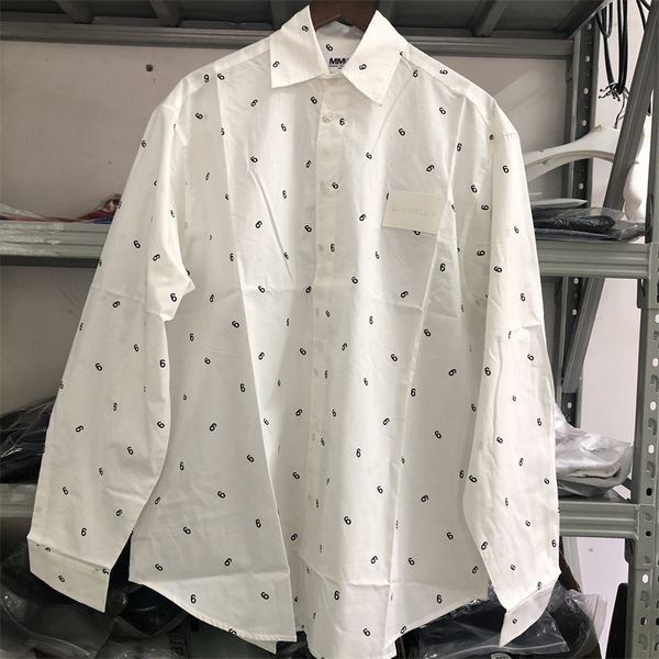 

full print long sleeve shirts men women 1 oversize white, White;black