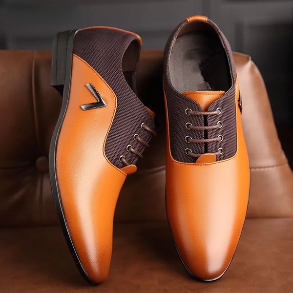 

dress shoes wnfsy men's formal shoes leather dress shoes man oxford shoes moccasins men's plus-size work shoes zapatos de vestir h, Black