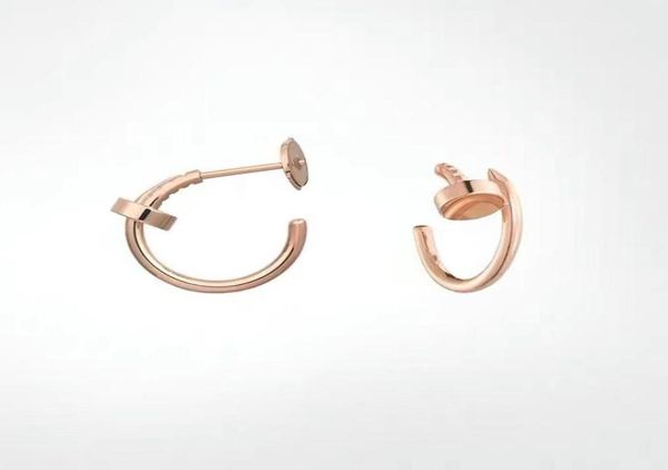 

nail earring designer stud for women earrings ladies 925 silver 18k stud gilded studs counter quality with box anniversary gift 006978184, Golden;silver