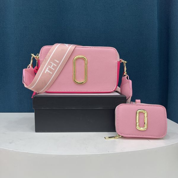 

the snapsdesigner bag fashionable women's marc camera style small crossbody purse wide shoulder straps and double zipper classic design