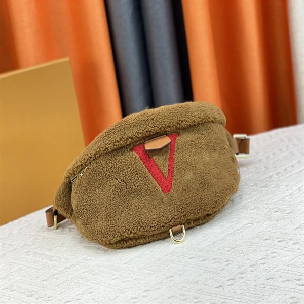 

luxury fanny packs teddy bumbag waist bag designer for womens men fashion lambswool crossbody shoulder bags fluffy luxury waist be2649