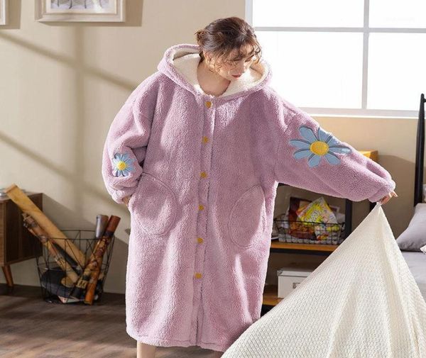 

women039s sleepwear thicken female kimono robe cute purple long bathrobe gown intimate lingerie autumn winter novelty home clot2353089, Black;red