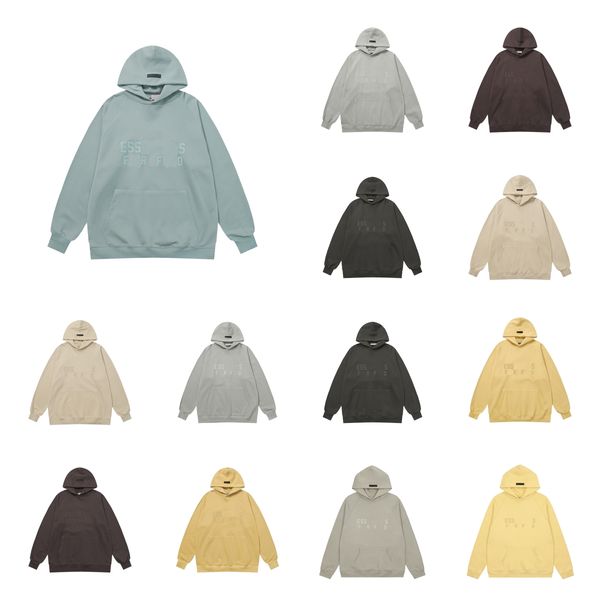 

designer men hoodies 360g ess hooded essentailhoodie 1977 printed letter pullover overcoat sweatshirts classic oversized hoodie921, Black