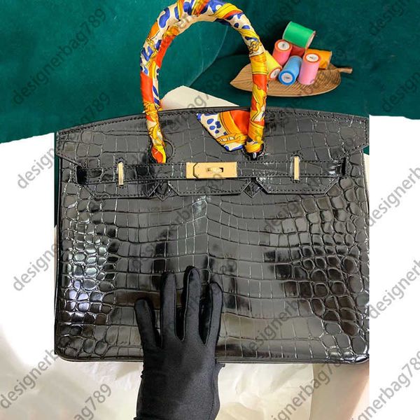 

crocodile grain tote bag handbags shoulder shopping bags underarm totes plain women handbag purse large capacity alligator crossbody gold me