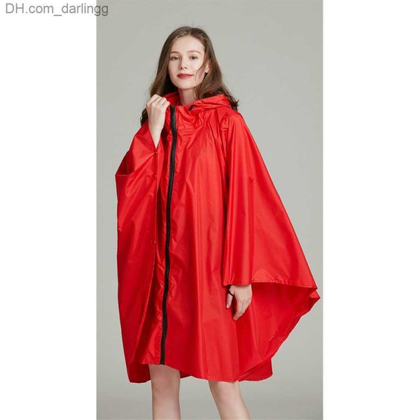 

women men rain coat raincoat breathable polyester waterproof rainwear camping hiking traveling raincoat cloak beige q230824