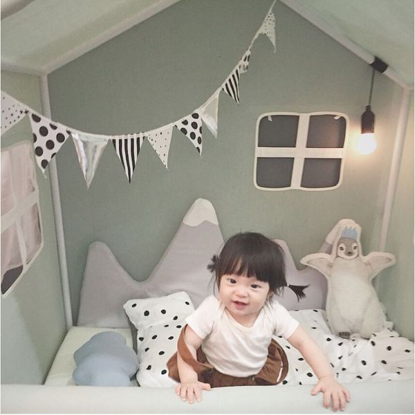 

bed rails baby fence children's pure cotton anticollision decoration surround bedding with detachable and washable stitching 230824