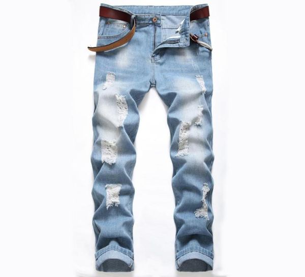 

men039s distressed ripped skinny jeans fashion mens jeans slim motorcycle moto biker causal mens denim pants hip hop men jeans86792575610, Blue