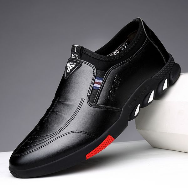 

dress shoes leather shoes for men spring men's business casual softsoled nonslip breathable allmatch footwear loafers zapatos 230824, Black