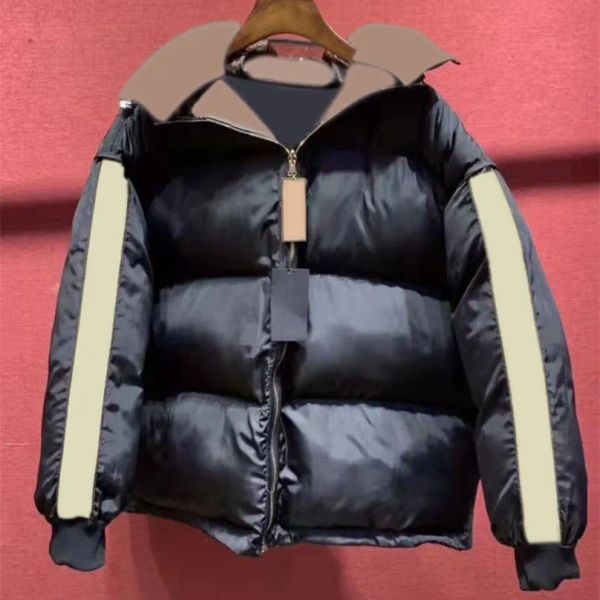 

designer winter mens down jacket parkas thicken fashion warm double sided hooded letter coat 5 different styles of colors can chooses, Black