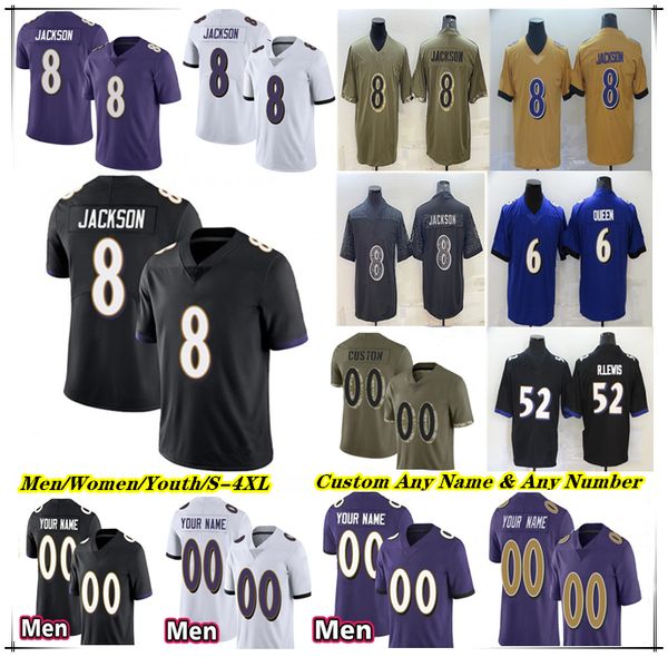 

Lamar Jackson Football Jersey Odell Beckham Jr Zay Flowers Justin Tucker JK Dobbins Gus Edwards Mark Andrews Devin Duvernay Patrick Queen Marlon Humphrey RAVEN 4XL, Men purple