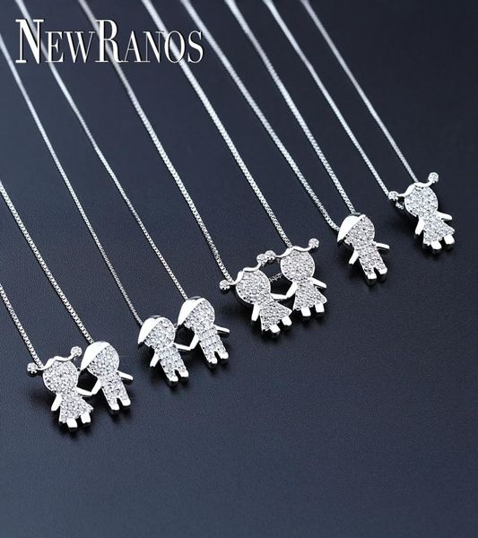 

new gift new design boy and girl pendant necklace jewelry for women party jewelry pgy046 j1906258144266, Silver