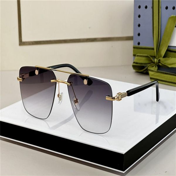 

new fashion design square sunglasses 9606 pilot rimless frame classic shape simple and popular style outdoor uv400 protection glas287y, White;black