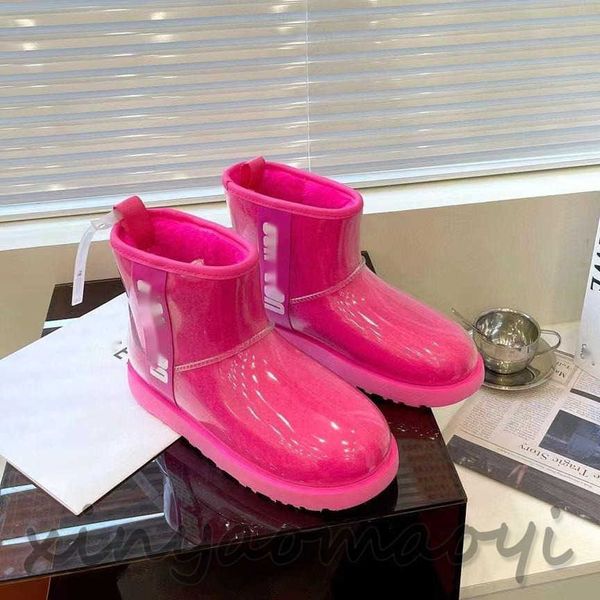 

pink boots nano waterproof, uggitys jelly boots slip-on ankle boots warm wool women's lightweight non-slip snow boots, designer boots,, Black