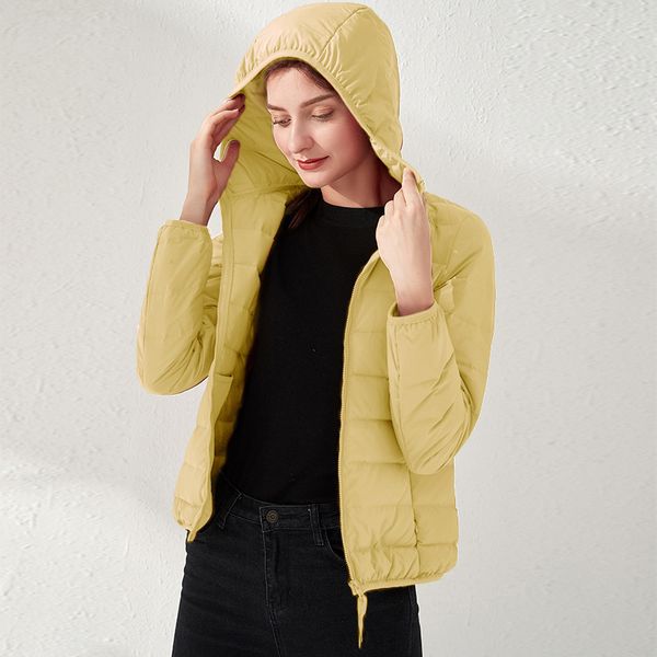 

ll women's winter yoga short thin down coat solid down coat sports coat 7 colors s-3xl