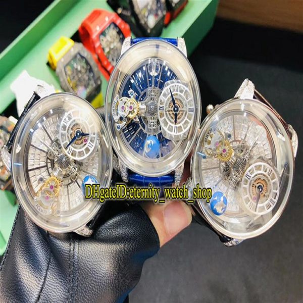 

static version luxury watches cr7 epic x chrono astronomical tourbillon skeleton diamonds dial swiss quartz mens watch diamond cas175r, Slivery;brown